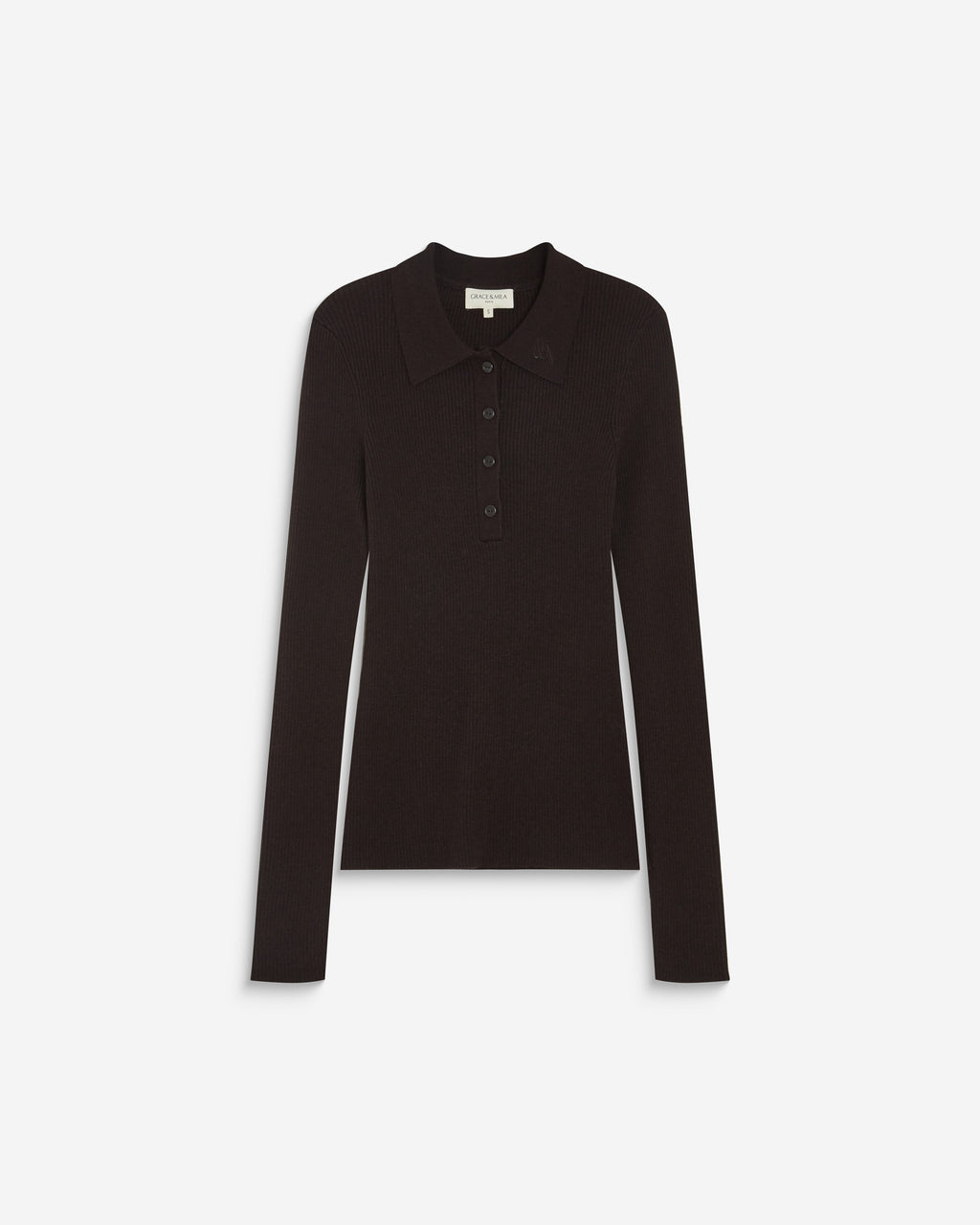 Polo en maille chocolat ANGELO