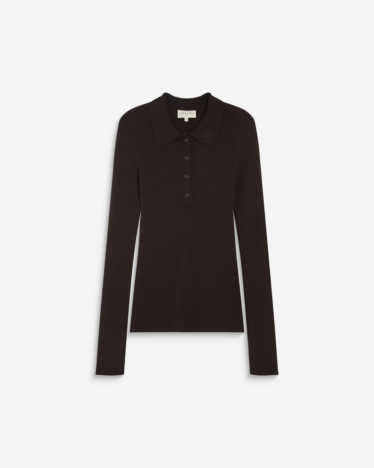 Polo en maille chocolat ANGELO