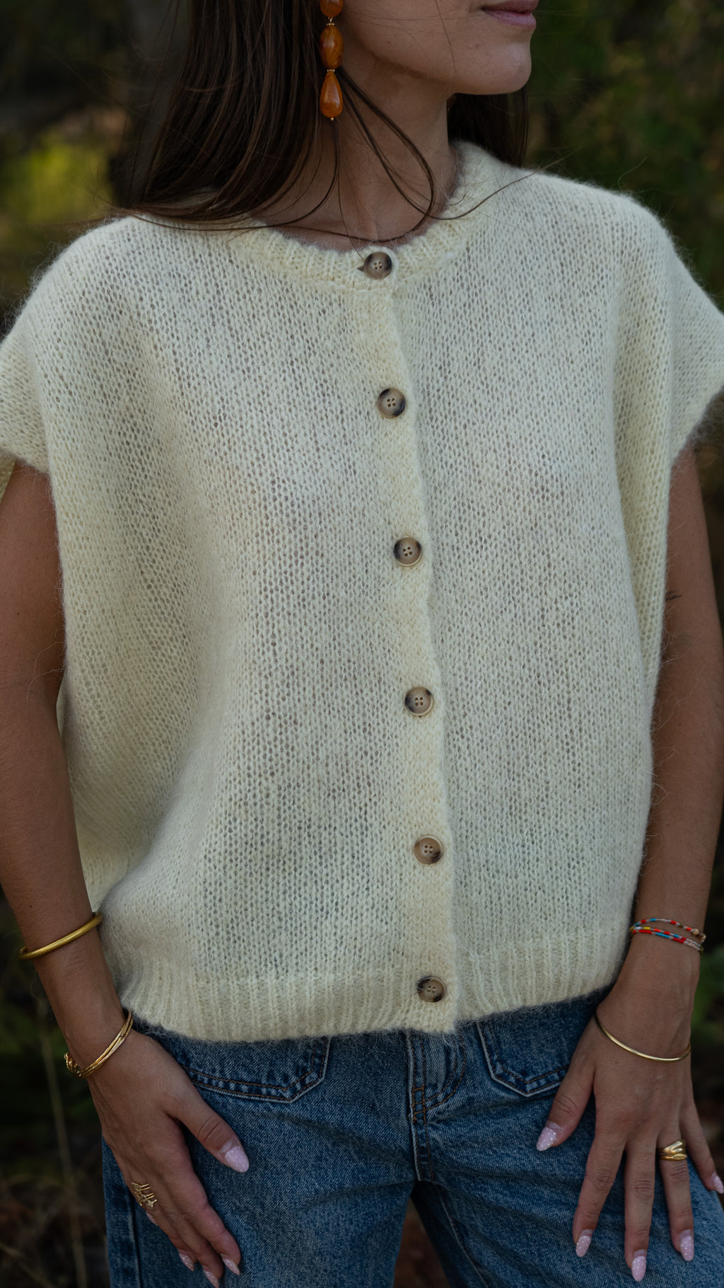ADDISON Sleeveless Cardigan