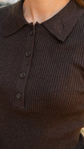 Polo en maille chocolat ANGELO