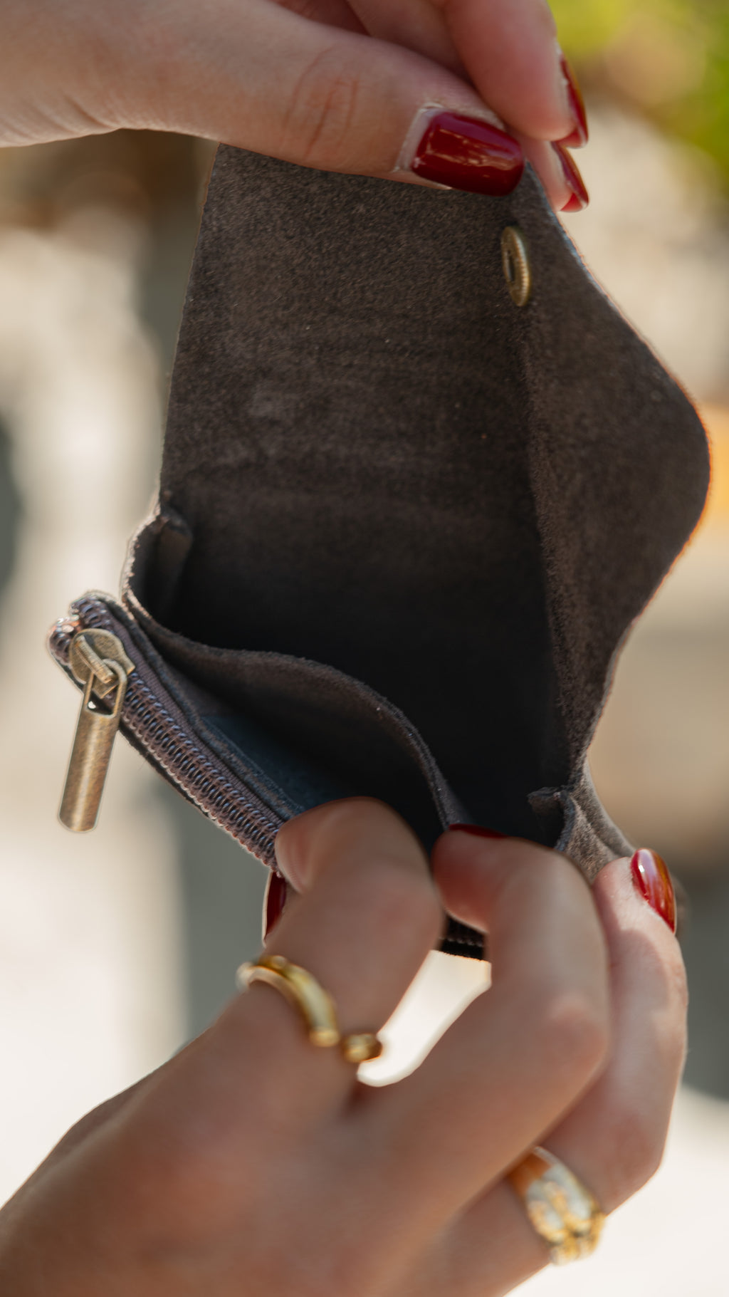 Porte-monnaie IRIS en cuir irisé