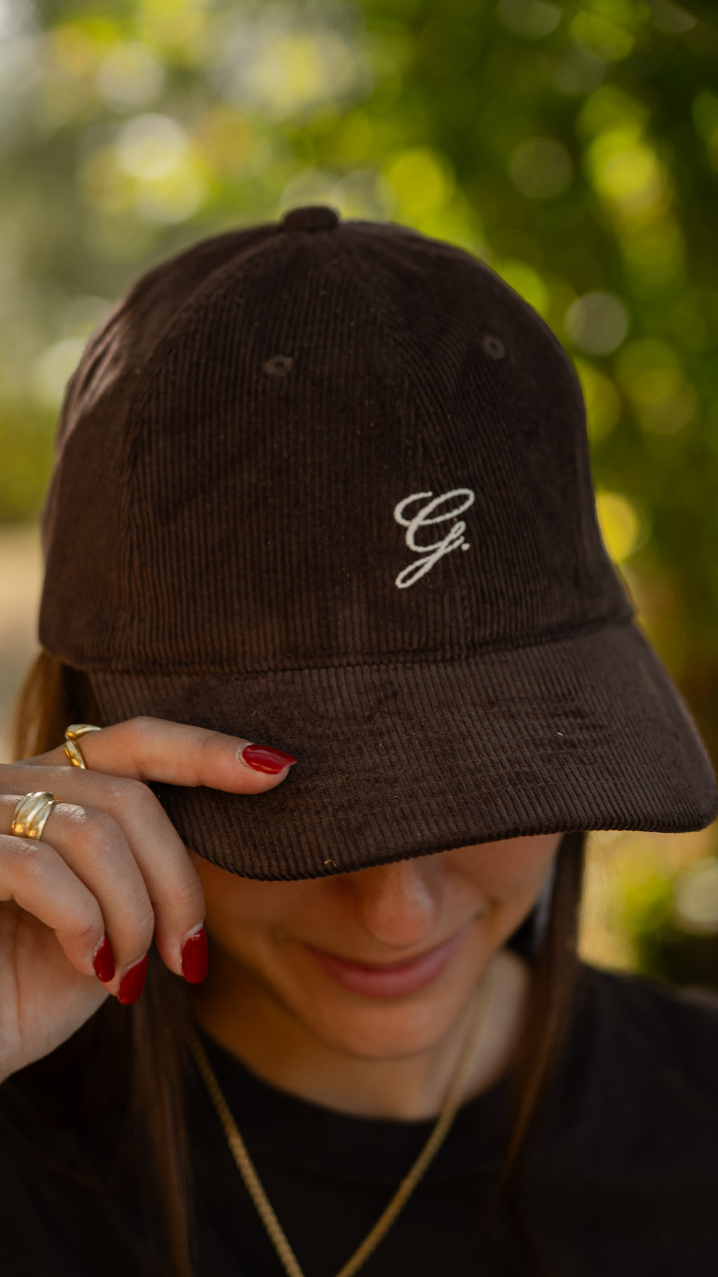 Casquette en velours côtelé ALONA