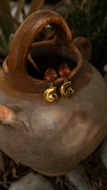 Boucles d'oreilles ORA marron