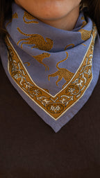 Petit foulard FAUVE Bleu Horizon