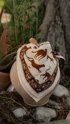 Petit foulard FAUVE latte