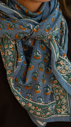 Foulard SÉLÉNÉ Bleu Horizon